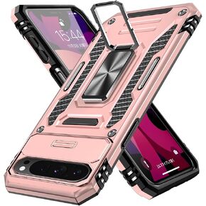 بالنسبة لحالة Google Pixel 9 Pro XL مع Stand ، [Grility Grade Srockproof] ، الحماية الصلبة للصف العسكري الشاق ، حماية الكاميرا ، غطاء الحافة للبكسل 9 Pro XL ، [Light Blue] ، Mus-KJZH-03-07