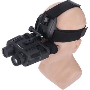 Night Vision Goggles, 1080P Head Mounted Night Vision Binoculars, Large Viewing Screen, 8X Magnification, Optical Zoom System, Black White Night Vision Monocular for Adults