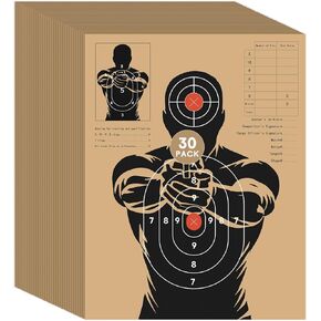 30 حزمة 17 × 13 بوصة أهداف إطلاق النار من الورق المقوى للنطاق ، والأهداف الورقية لتصوير داخلي وخارجي