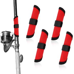 BOXOB 4pcs Fishing Lure Covers, 5.91 Inch Fishing Hook Covers Fish Pole Sleeve Fish Bait Gloves Protectors Rod Armour Lure Shield Wraps Essential Gear for Fishermen Gift