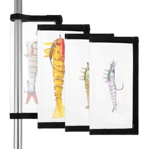 Teaaha 4 Pack Fishing Hook Covers ، لفات إغراء ، لفات صيد الأسماك ، درع إغراء ، يحافظ على صيد الأسماك ودرع PVC PVC آمن لصيد الأسماك الآمن ، يحمي السنانير من التشابك لتخزين الطعم ، 2L+2M