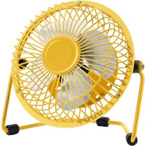 Chchmu USB Fan 4 Inch Mini USB Desk Table Fan Personal Portable Desktop Cooling Fan Powered by USB PC Netbook for Camping Home Office Outdoor Travel, Strong Wind, Pink