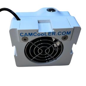 9Ten11&12, Cooler Fan/Case. Works with GoPro HERO9, HERO10, HERO11, HERO12, Reduce Overheating in Static Environments at Sporting Events, Vlogging, Dash or Airplanes Cams, White