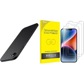 JETech iPhone 16e 2025 Slim Case and Tempered Glass Screen Protector Bundle