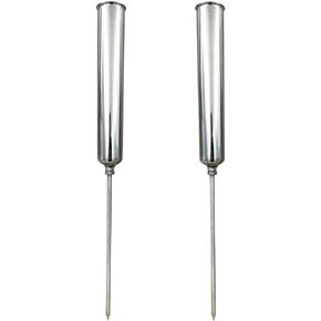 DGOL 2 Packs 304 Stainless Steel Fishing Rod Holders for Bank Fishing, Cute Design Sand or Gound Peg Fishing Rod Stand