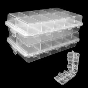 Aventik 4PC Fishing Tackle Box Tackle Utility Boxes Plastic Case Storage Organizer Box Fishing Tackle Storage