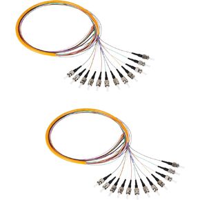 12 Fibers ST UPC Singlemode (SM) Fiber Optic Pigtail 1.2m ST Single Mode Fiber Cable Pigtail for Engineering Network Fiber Access, 4 Packs in Kuwait