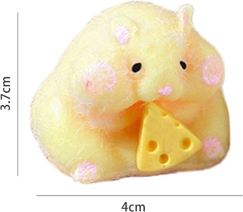 Taba Squishy Hamster, Soft Tactile Hamster Stress Relief Toys, Fidget Squezze Toys Hamster for Kids & Adult (White-A) in Saudi Arabia