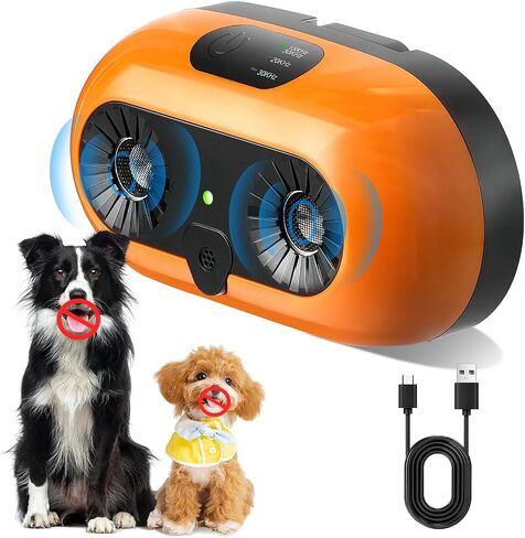 Anti Barking Device with Remote Control, Rechargeable Ultrasonic Dog Bark Deterrent with 3 Modes, Barking Box Barking Control Devices Indoor/Outdoor Safe for Dog & People in Saudi Arabia