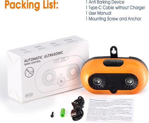 Anti Barking Device with Remote Control, Rechargeable Ultrasonic Dog Bark Deterrent with 3 Modes, Barking Box Barking Control Devices Indoor/Outdoor Safe for Dog & People in Saudi Arabia