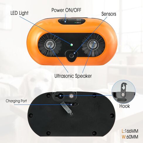 Anti Barking Device with Remote Control, Rechargeable Ultrasonic Dog Bark Deterrent with 3 Modes, Barking Box Barking Control Devices Indoor/Outdoor Safe for Dog & People in Saudi Arabia