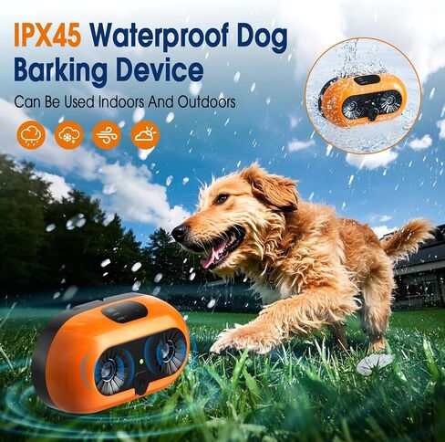 Anti Barking Device with Remote Control, Rechargeable Ultrasonic Dog Bark Deterrent with 3 Modes, Barking Box Barking Control Devices Indoor/Outdoor Safe for Dog & People in Saudi Arabia