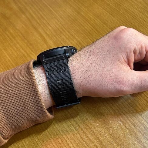 26 مم نطاقات ساعة Quickfit متوفرة مع Garmin Fenix ​​8-51mm Tactix 7 Pro/Fenix ​​7x Pro/7x/6x Pro/5x Pro/5x/Descent Mk2 Mk1 Tactix Delta/Enduro 2 3 Woven Nylon Watch for Mens in Kuwait