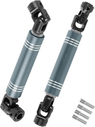 RC Drive Shaft Axles 123-150MM Upgrades Part for 1/10 Axial SCX10 SCX10 II 90046 SCX10 III AXI03007 TRX4 D90 RC Crawler,2PCS Universal Driveshaft CVD Hop-Ups,Titanium in Saudi Arabia