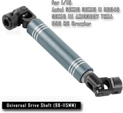 RC Drive Shaft Axles 123-150MM Upgrades Part for 1/10 Axial SCX10 SCX10 II 90046 SCX10 III AXI03007 TRX4 D90 RC Crawler,2PCS Universal Driveshaft CVD Hop-Ups,Titanium in Saudi Arabia