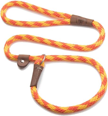 Mendota Pet Slip Leash - Cog Lead and Twlar Combo - مصنوع في الولايات المتحدة - Amethyst ، 1/2 في × 6 أقدام - للسلالات الكبيرة in Kuwait