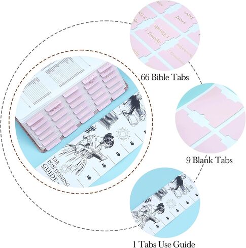 XKDOUS Leather Bible Tabs, Blue Bible Tabs for Men Women, Gold Bible Book Tabs, 66 Bible Tabs for Old and New Testament, Additional 9 Tabs (Navy Blue) in Kuwait