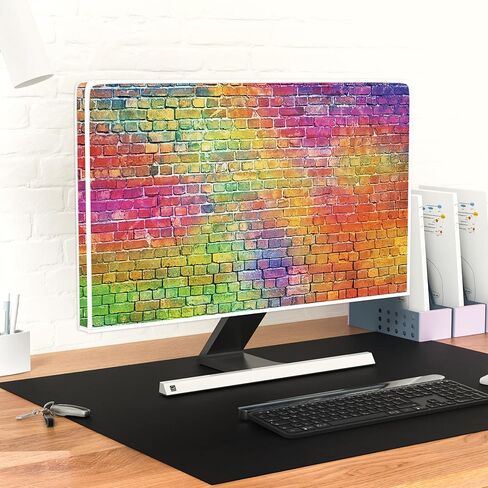Baocicco Gray Vintage Wall Monitor Dust Cover 22, 23, 24, 25 Inch Anti-Static Dustproof Protective Full Body Cover for Computer Screen Sleeve Compatible with iMac 24,22-25 PC,Desktop and TV in Saudi Arabia