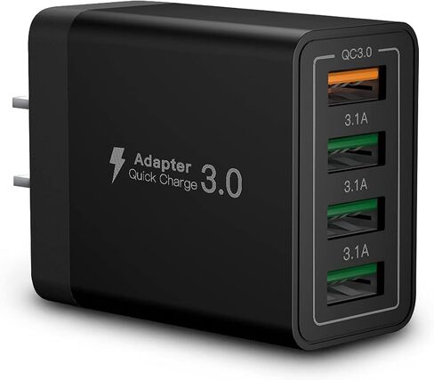 USB C Fast Charger Block, 40W 4-Port USBC Wall Charger Plug, 2Pack Type C Charger Fast Charging Blocks PD Power Adapter+QC USB Multiport Brick for iPhone 17/16/15/14/13/12 11/Pro Max, iPad, Samsung in Kuwait