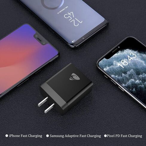 USB C Fast Charger Block, 40W 4-Port USBC Wall Charger Plug, 2Pack Type C Charger Fast Charging Blocks PD Power Adapter+QC USB Multiport Brick for iPhone 17/16/15/14/13/12 11/Pro Max, iPad, Samsung in Kuwait