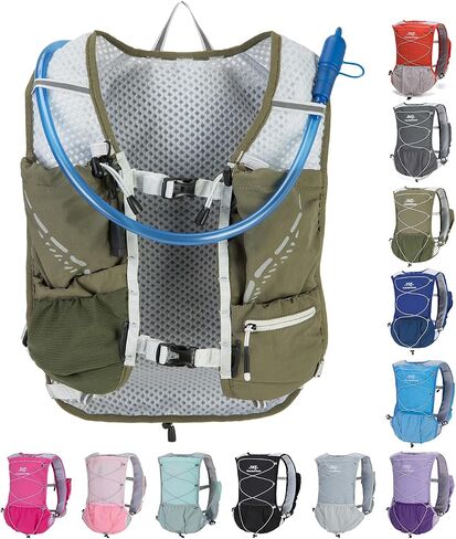 Lightweight Running Vest for Women and Men Hydration Backpack Pack with 1.5L Water Bladder Bag Running Gear Accessories for Hiking Trail Cycling Marathon in Kuwait