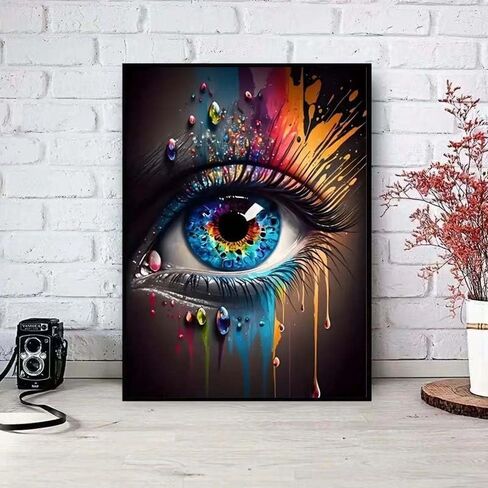 Cat Diamond Painting Kits For Adults DIY Round Gem Art Animal Cute Cat Diamond Art Kits For Adults,5D Full Drill Diamond Dots Crafts Paintings Canvas For Beginners For Adults Home Decor 12x16Inch in Saudi Arabia