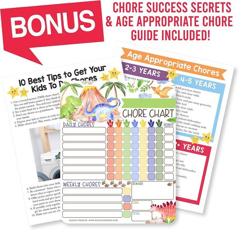 Hadley Designs - Dry Erase Chore Chart for Kids Daily Responsibility and Reward Chart for Refrigerator, Behavior Board for Toddlers and Kids, Weekly Checklist in Saudi Arabia