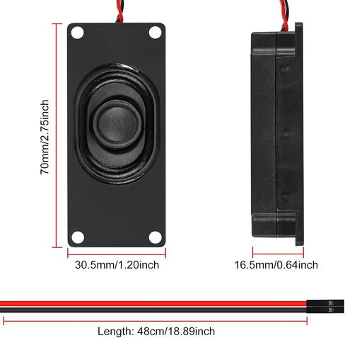 6pcs Speakers 3 Watt 4 Ohm Mini Speaker 4ohm 3w Loundspeaker Micro Speaker with JST-PH2.0 Interface Compatible with Small Electronic Projects in Kuwait
