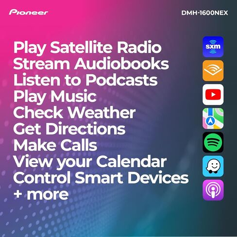 Pioneer DMH-2000NEX 6.8 بوصة مستقبل وسائط رقمية مزدوج Din، Apple CarPlay سلكي وAndroid Auto، بلوتوث، كاميرا احتياطية متوافقة، شاشة تعمل باللمس، ملاحة بلمسة واحدة in Kuwait