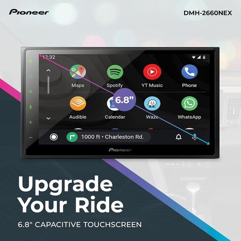 Pioneer DMH-2000NEX 6.8 بوصة مستقبل وسائط رقمية مزدوج Din، Apple CarPlay سلكي وAndroid Auto، بلوتوث، كاميرا احتياطية متوافقة، شاشة تعمل باللمس، ملاحة بلمسة واحدة in Kuwait