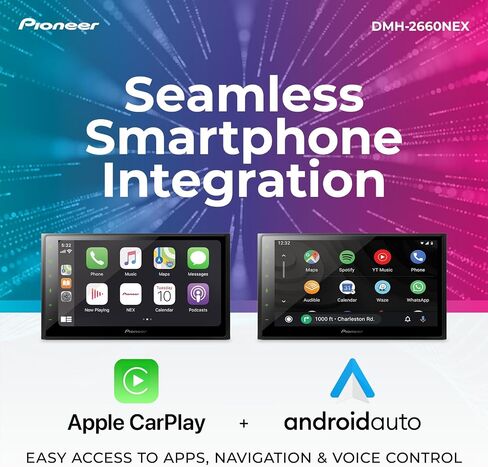 Pioneer DMH-2000NEX 6.8 بوصة مستقبل وسائط رقمية مزدوج Din، Apple CarPlay سلكي وAndroid Auto، بلوتوث، كاميرا احتياطية متوافقة، شاشة تعمل باللمس، ملاحة بلمسة واحدة in Kuwait