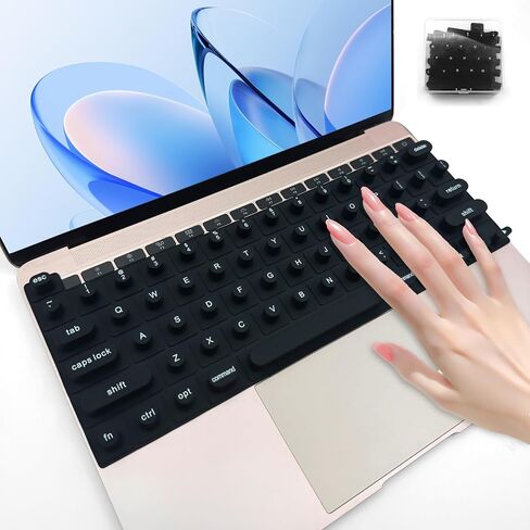 Keyboard Film for Nail Art | Full-Size Laptop Keyboard Cover Used for MacBook, Silicone Raised Keyboard Protective Cover for Nail Art, Long Nails Keyboard Cover for Typing and Gaming (Heart, Green) in Saudi Arabia