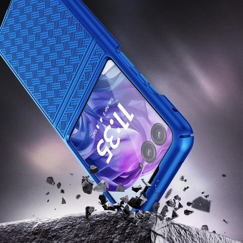 حافظة YZB مع مشبك لهاتف Motorola Razr 2024، [لا تناسب Razr Plus 2024] رفيعة للغاية، غطاء واقٍ سهل التركيب مع مجموعة حافظة بمشبك حزام دوار ومسند مدمج، أسود in Kuwait