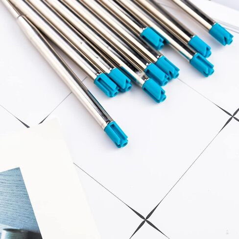6 Pack - TikiPen Blue Parker Compatible Ballpoint Pen Refills. Smooth Writing German Ink and 1mm Medium Tip… (Red) in Saudi Arabia