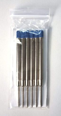 6 Pack - TikiPen Blue Parker Compatible Ballpoint Pen Refills. Smooth Writing German Ink and 1mm Medium Tip… (Red) in Saudi Arabia