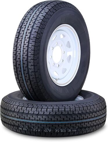 Free Country Trailer Tire Wheel Assembly ST235/80R16 10-Ply E 123L 8 Lug on 6.5" PCD White Spoke Rim in Kuwait