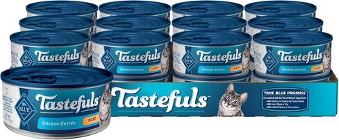 Blue Buffalo Tastefuls Natural Wet Cat Food Cans, Paté Style, Chicken Entrée 3-oz Cans (Pack of 4) in Kuwait