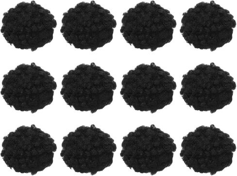 PATIKIL 12 Pcs Crafts Pom Poms Balls, 4-5cm (1.5-1.9Inch) Yarn Pom Poms Big Puff Ball with Elastic Loop for Keychain Knitting Hats DIY Arts Crafts Projects Home Decorations, Pink in Saudi Arabia