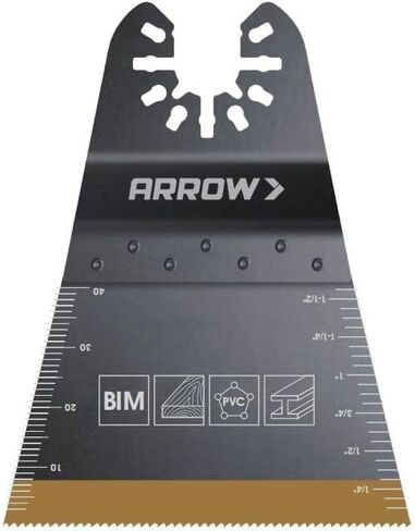 شفرات منشار أداة متأرجحة مطلية بالتيتانيوم OSC206-10 من Arrow لأعمال النجارة والجدران الجافة والبلاستيك والمعادن، عالمية، تناسب معظم الأدوات المتعددة، 2-11/16 بوصة، 10 عبوات in Saudi Arabia