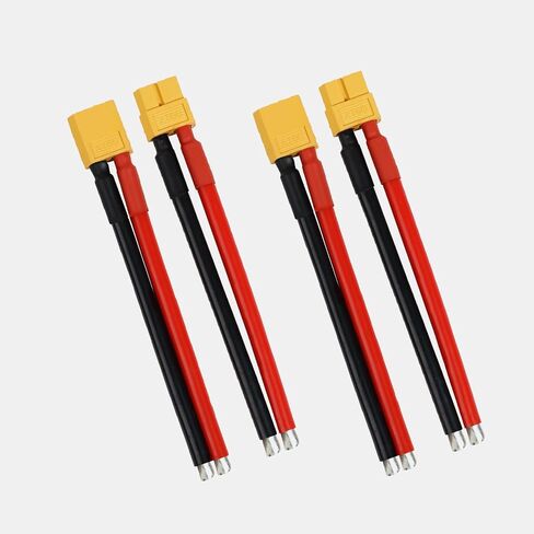 5 Pairs XT60 Plug Male & Female Connector with 14 AWG 50mm. Silicone Wire for RC Lipo Battery FPV Drone Lithium (10 Pcs) - Ledvillage in Saudi Arabia