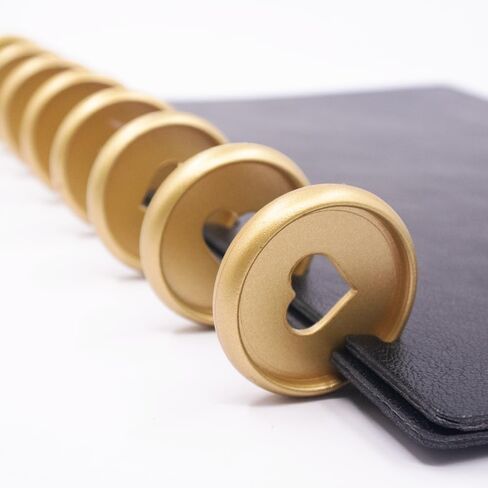 33pcs Expansion Discbound Notebook System Heart Plastic Discs Book Binding Disc Binder Rings Planner Accessories(Silver & Rose Gold,1inch/24mm,33 Pieces) in Saudi Arabia