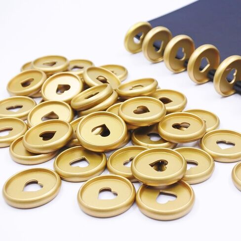 33pcs Expansion Discbound Notebook System Heart Plastic Discs Book Binding Disc Binder Rings Planner Accessories(Silver & Rose Gold,1inch/24mm,33 Pieces) in Saudi Arabia