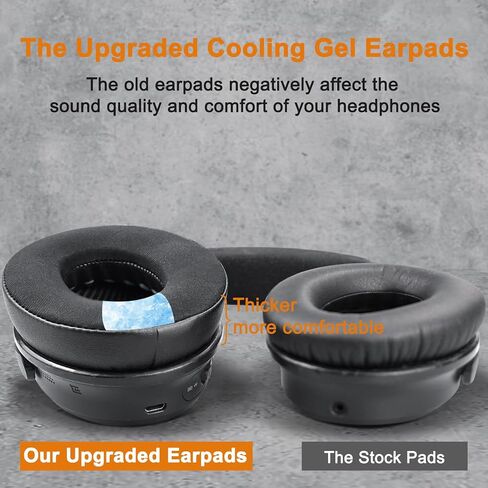 SoloWIT Cooling-Gel Earpads Cushions for Bose Headphones, Replacement Ear Pads for Bose QuietComfort 15 QC15 QC25 QC2 QC35/Ae2 Ae2i Ae2w/SoundTrue & SoundLink Around-Ear & Around-Ear II - Blue&Black in Kuwait