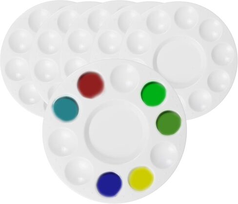 PSON 3PCS 9 "مجموعة لوحة صينية الطلاء ، لوحات خلط البلاستيك Ellipsoid ، حامل طلاء الطلاء القابل للغسل البلاستيكي للوازم الفني ، مشروع المدرسة ، الحرفية in Kuwait