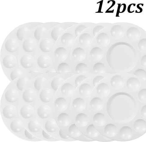 PSON 3PCS 9 "مجموعة لوحة صينية الطلاء ، لوحات خلط البلاستيك Ellipsoid ، حامل طلاء الطلاء القابل للغسل البلاستيكي للوازم الفني ، مشروع المدرسة ، الحرفية in Kuwait