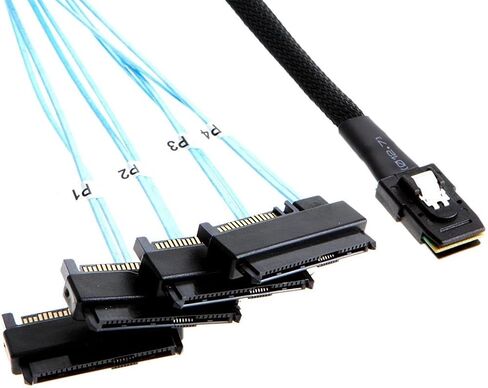 تشينيانغ 1M Mini SAS SFF-8087 36Pin مضيف إلى 4 SFF-8482 كابل قرص SAS المستهدف in Kuwait