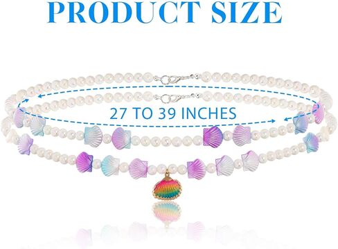 ELABEST Seashell Belly Chain Layered Pearl Shell Waist Chain Boho Beach Seashell Stomach Jewelry Chains for Women in Saudi Arabia