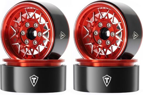 TREAL 1.9 Beadlock Wheels Fasion RC Wheel Rims(4P) for Women Girls Princess Compatible with 1/10 Crawler TRX4 SCX10 III Ascent-Type V(Black) in Saudi Arabia