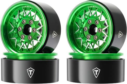 TREAL 1.9 Beadlock Wheels Fasion RC Wheel Rims(4P) for Women Girls Princess Compatible with 1/10 Crawler TRX4 SCX10 III Ascent-Type V(Black) in Saudi Arabia