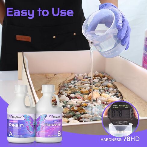 2 Gallon Epoxy Resin Kit with Pumps, Crystal Clear and High Gloss 2 Part Resin and Hardener for Casting Coating, Countertop, Table top, Art DIY Handcraft Jewelry in Kuwait
